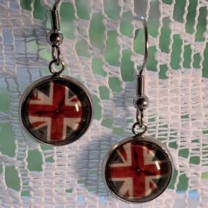 Union Jack Dangle Earrings